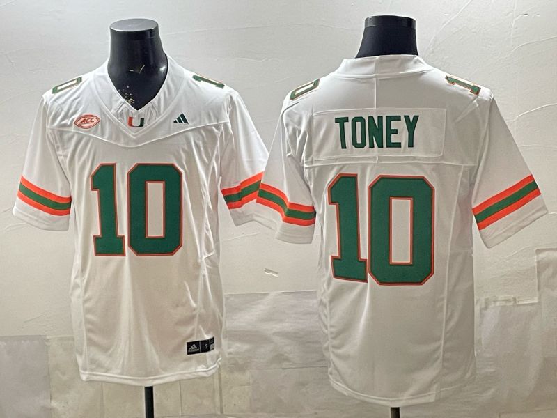 Men 2026 Miami Hurricanes #10 Toney White 3th generations Nike Limited NCAA Jersey 01